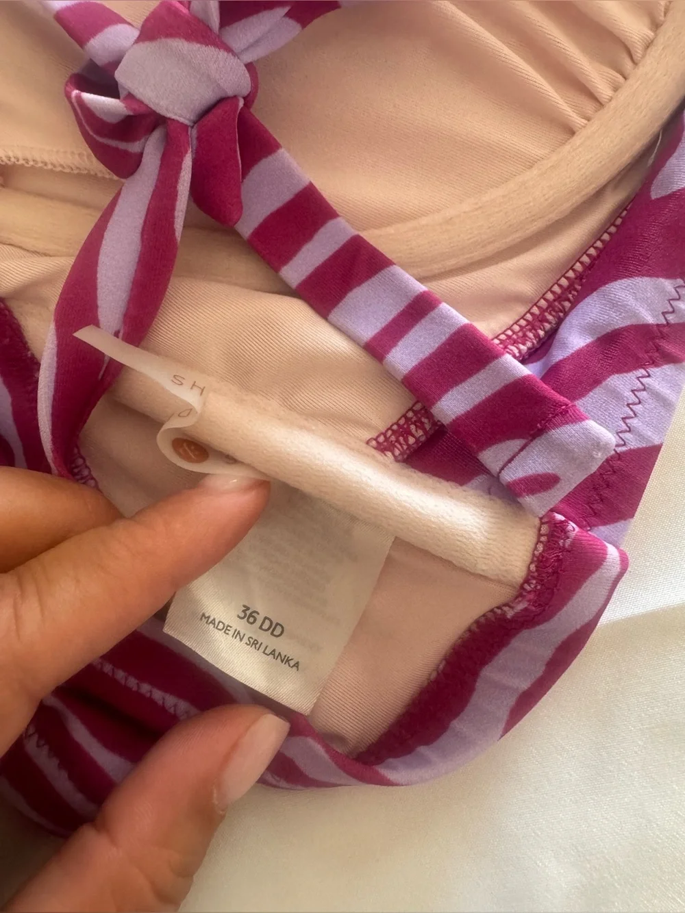Shade & Shore Pink and Purple Zebra Tie-Side Bikini Set